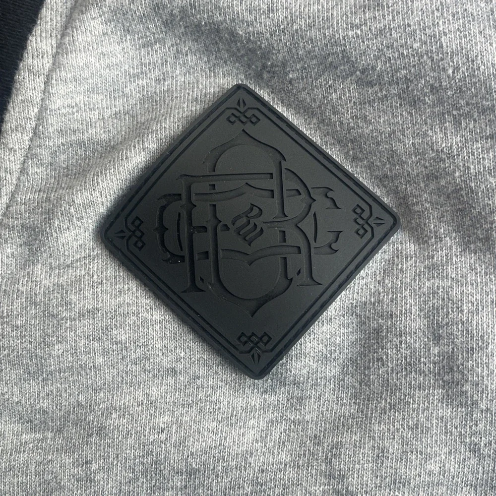 Roca Wear Cardigan sz M 8/10 Gray Retro Y2K Streetwear Hip Hop Urban Throwback